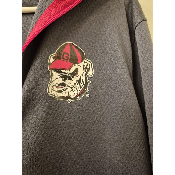 Russell GA Bulldog College Football Medium 100% Polyester Zip Jacket - Picture 2 of 4